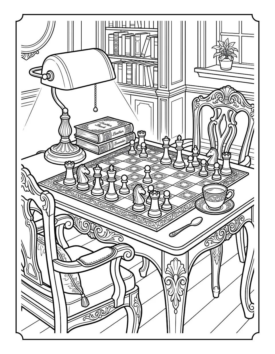 Interior page — Dark Academia Halloween